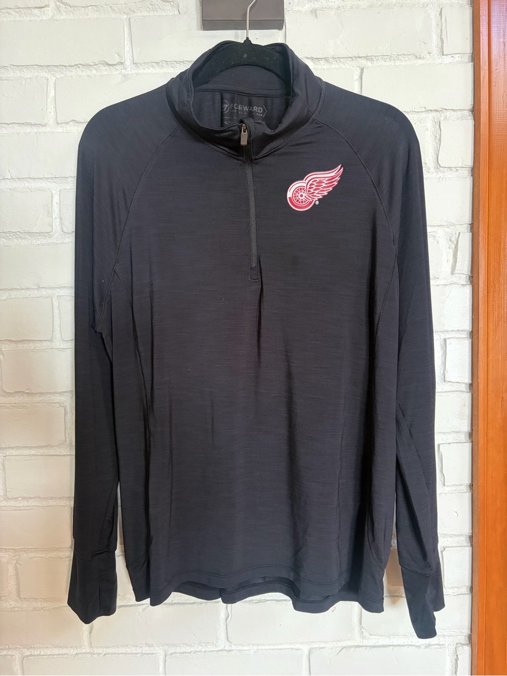 Black Detroit Red Wings 1/4 Zip Pullover